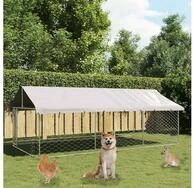 vidaXL Hundezwinger vidaXL Outdoor-Hundezwinger mit Dach 400x200x150 cm
