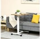 HOMCOM Schreibtisch Steh-Sitz mit 4 Rollen, 65x48x73-110cm, Natur (Stehpult,...