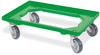 Transportroller, (Set, 4-St), BxT: 60x40 cm, grün 4 Lenkrollen, graue...
