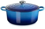 LE CREUSET Br&auml;ter Signature Gusseisen-Br&auml;ter blau &Oslash; 28 cm