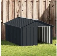 vidaXL Hundeh&uuml;tte vidaXL Hundeh&uuml;tte Anthrazit 116,5x153x81,5 cm Verzinkter...