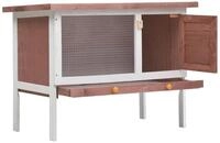 vidaXL Kleintierstall, Kaninchenstall 1 Ebene Braun Holz