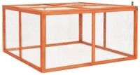 vidaXL Kleintierstall, Kaninchenstall 124x120x60 cm Massivholz Tanne