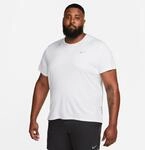 Laufshirt NIKE "M NK DF UV MILER SS", Herren, Gr. XL, wei&szlig; (wei&szlig;, reflective silv),