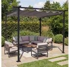 MCW Pergola MCW-C42-3,5x3,5, BxTxH: 350x350x232 cm, mit Schiebedach,