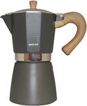 gnali & zani Espressokocher, Aluminium mit Softtouch-Griff in Holzoptik,...