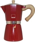 gnali & zani Espressokocher, Aluminium mit Softtouch-Griff in Holzoptik,...