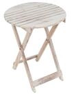 VCM Gartentisch Balkontisch geflammt H. 60 x B. 50 x T. 50 cm, Klapptisch, Holz