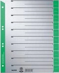 LEITZ Aktenordner Trennbl&auml;tter A4 Taben farbig gr&uuml;n 230g/qm VE=25 St&uuml;ck