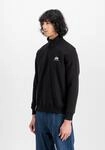 Sweater ALPHA INDUSTRIES "Half Zip Sweatshirt SL", Herren, Gr. S, schwarz,