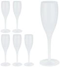 relaxdays Sektglas Sektgl&auml;ser Kunststoff 6er Set, 6-tlg., Kunststoff