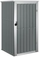 vidaXL Garten-Ger&auml;teschrank 88 x 89 x 161 cm Gartenschrank Metall Ger&auml;tehaus Grau