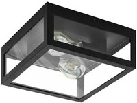 EGLO Deckenleuchte AMEZOLA Deckenlampe, Stahl und Glas, E27, IP44,...