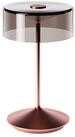 SIGOR LED Tischleuchte Akku-Glasleuchte NUMOTION rosegold, Dimmbar, LED fest