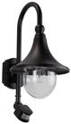 Lindby Au&szlig;en-Wandleuchte Daphne, Metall, Schwarz IP44mit Bewegungsmelder, 1 x 60 W