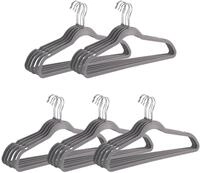 WENKO Kleiderb&uuml;gel, (Set, 25-tlg), Kunststoff, beflockt, 45 cm