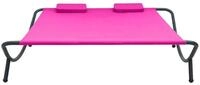 vidaXL Gartenliege, Sonnenliege Stoff Rosa