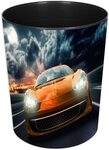 L&auml;ufer Papierkorb Papierkorb 13 Liter rund Kunststoff Rennauto