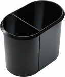 HELIT Papierkorb Papierkorb Duo-System ohne Deckel 1x20l + 1x9l schwarz