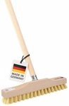 BawiTec Reinigungsb&uuml;rste Rheinischer Wischer mit Stiel Haushalt Schrubber Stiel