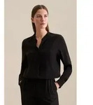 seidensticker Klassische Bluse 1/1 V-Neck Uni schwarz S (36)