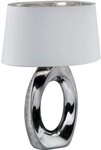 Reality Leuchten Schreibtischlampe Taba, E27 Tischleuchte mit Keramikfu&szlig; und