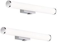 TRIO Leuchten Spiegelleuchte, LED fest integriert, Warmwei&szlig;, 2er Set Wand-lampe mit