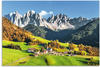 Artland Wandbild Alpen Berge Santa Maddalena, Berge & Alpenbilder (1 St), als