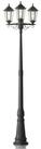 Lindby Au&szlig;en-Stehlampe Nane, Kunststoff Schwarz IP44, 3 x 60 W