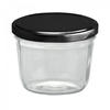 MamboCat 24er Set Sturzglas 230 ml To 82 schwarzer Deckel incl. Diamant-Zucker...