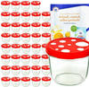MamboCat Einmachglas 40er Set Sturzglas 230 ml Fliegenpilz rot weiß gepunkteter