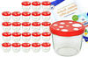 MamboCat 24er Set Sturzglas 230 ml To 82 Fliegenpilz Deckel rot weiß gepunktet...