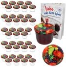 MamboCat Einmachglas 40er Set Sturzglas 230 ml mit Obst Dekor Deckel, Glas