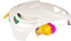 Flamingo Tier-Beschäftigungsspielzeug Katzenspielzeug Helico 25x25x8 cm Weiß,