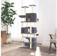 vidaXL Kratzbaum vidaXL Kratzbaum mit Sisal-Kratzs&auml;ulen Dunkelgrau 180 cm