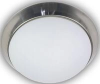 niermann Deckenleuchte Opal matt, Dekorring Nickel matt, LED, LED wechselbar,