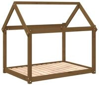 vidaXL Tierbett, Hundebett Honigbraun 111x80x100 cm Massivholz Kiefer