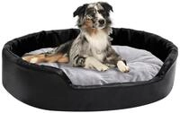 vidaXL Hundekorb 90 x 79 x 20 cm Hundek&ouml;rbchen Hundebett Schwarz-Grau 90x79x20...