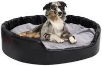 vidaXL Hundekorb 99 x 89 x 21 cm Hundebett Schwarz-Grau 99x89x21 cm Pl&uuml;sch und