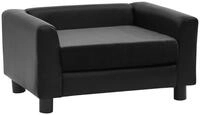 vidaXL Hundekorb NA Hundesofa Schwarz 60x43x30 cm Pl&uuml;sch und Kunstleder