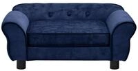 vidaXL Tierbett, Hundesofa Blau 72x45x30 cm Pl&uuml;sch