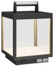 Lucande Au&szlig;en-Tischleuchte Cube, LED, Metall, Schwarz warmwei&szlig; IP54, 1 x 4,5 W LED,