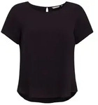 ONLY CARMAKOMA Kurzarmbluse CARVICA (1-tlg) Cut-Outs schwarz M (48)
