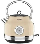Sogo Wasserkocher Kabelloser Wasserkocher Retro Strix Control KET-SS-7765,...