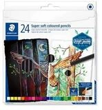 STAEDTLER Buntstift Staedtler 149C C24 Buntstift Schwarz, Blau, Bordeaux,...