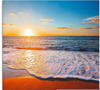 Artland Glasbild Sonnenuntergang und das Meer, Strand (1 St)