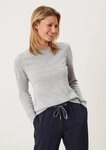 s.Oliver Longpullover Strickpullover Pullover mit U-Boot-Ausschnitt