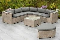MERXX Gartenlounge-Set Rivello, (23-tlg), inkl. Auflagen, Aufstellma&szlig; BxTxH: