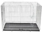 vidaXL Tiertransportbox, Faltbare Hundebox Metall XXL
