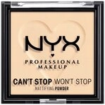 NYX PROFESSIONAL MAKEUP Puder CAN'T STOP WON'T STOP MATTIFYING POWDER, deckt